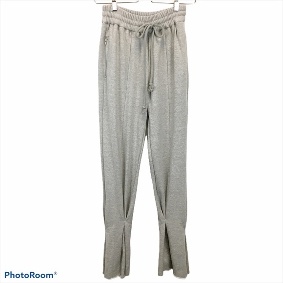 IRENE 19A88005 High Waisted Bell Bottom Sweat Pant - Picture 1 of 11